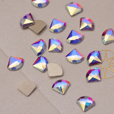 20 buc. AB, forme diferite, nail art, strass, bijuterii, strass, toate dimensiunile, pietre de sticlă cu spate plat pentru decorarea 3D a unghiilor