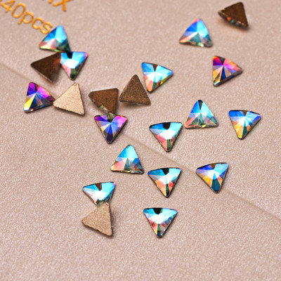 20 buc. AB, forme diferite, nail art, strass, bijuterii, strass, toate dimensiunile, pietre de sticlă cu spate plat pentru decorarea 3D a unghiilor