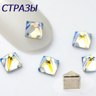 20 buc. AB, forme diferite, nail art, strass, bijuterii, strass, toate dimensiunile, pietre de sticlă cu spate plat pentru decorarea 3D a unghiilor