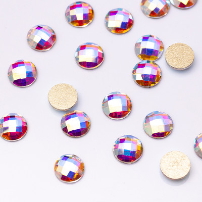 20 buc. AB, forme diferite, nail art, strass, bijuterii, strass, toate dimensiunile, pietre de sticlă cu spate plat pentru decorarea 3D a unghiilor