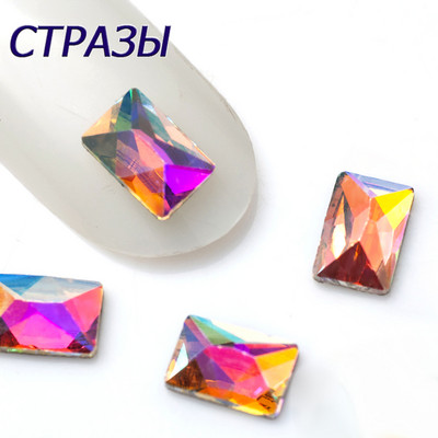 20 buc. AB, forme diferite, nail art, strass, bijuterii, strass, toate dimensiunile, pietre de sticlă cu spate plat pentru decorarea 3D a unghiilor