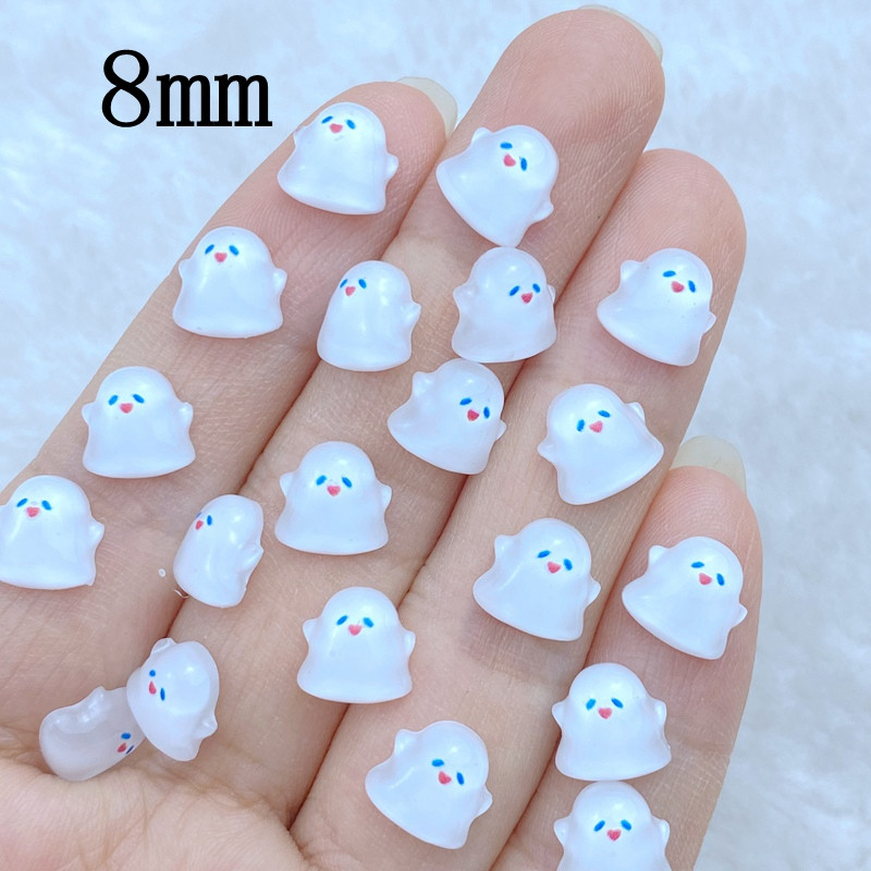 50 de rășină, drăguț, transparent, alb, fantomă, bijuterie, cu fund plat, decalcomanii de piatră, bricolaj, pentru acasă, accesorii de artizanat pentru unghii, carte cu agrafe cu fructe