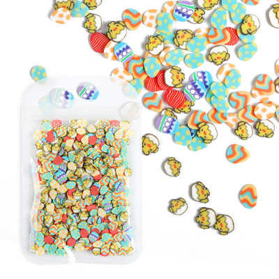 10G Green Alien Nail Art Naljepnice Klizači Uskrsni ukrasi Kriške Meka polimerska glina DIY 3D Nail Charm pribor za manikuru Savjeti