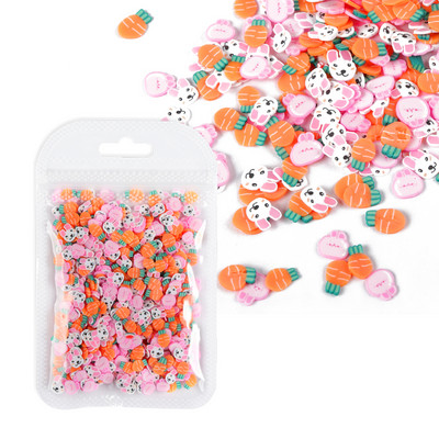 10G Green Alien Nail Art Naljepnice Klizači Uskrsni ukrasi Kriške Meka polimerska glina DIY 3D Nail Charm pribor za manikuru Savjeti