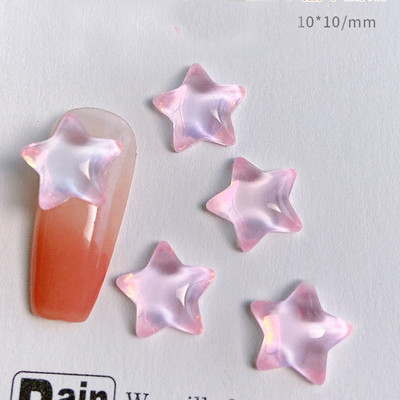 20tk 2023 New Butterflies Star Naill Rhinestones 3D Aurora Ice Läbipaistev Kuu Süda Press Küüntele Ise ise Kawaii küüneosad