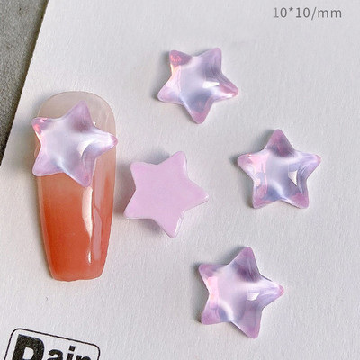 20tk 2023 New Butterflies Star Naill Rhinestones 3D Aurora Ice Läbipaistev Kuu Süda Press Küüntele Ise ise Kawaii küüneosad
