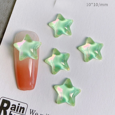 20tk 2023 New Butterflies Star Naill Rhinestones 3D Aurora Ice Läbipaistev Kuu Süda Press Küüntele Ise ise Kawaii küüneosad