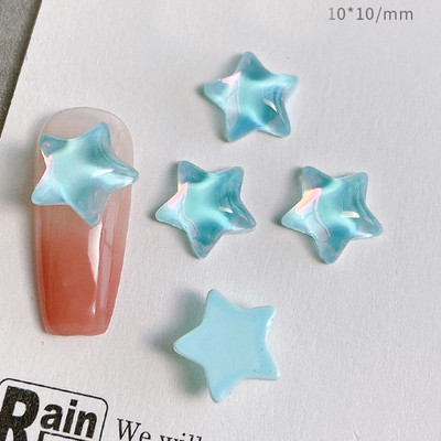 20tk 2023 New Butterflies Star Naill Rhinestones 3D Aurora Ice Läbipaistev Kuu Süda Press Küüntele Ise ise Kawaii küüneosad