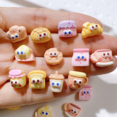 30 τμχ Cute Resin Mini 3D Cartoon μπουκάλι κέικ ψωμιού Nail Rhinestones Nail Art Κοσμήματα Μανικιούρ Διακοσμητικά νυχιών