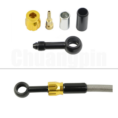 Brake Banjo Fitting Noņemiet alumīnija Moto hidraulisko pastiprinātu bremžu sajūga eļļas šļūteni AN3 motociklam ATV Dirt Bike Buggy