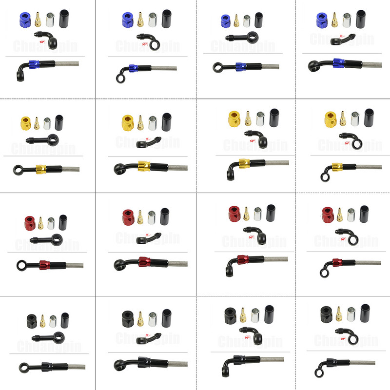 Stabdžių banjo jungtis Nuimkite aliuminio motociklo hidraulinę sustiprintą stabdžių sankabos alyvos žarną AN3, skirtą motociklų keturračiams, „Dirt Bike Buggy“