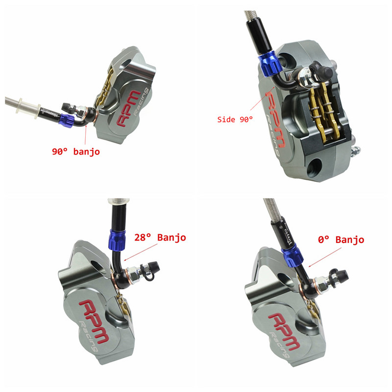 Stabdžių banjo jungtis Nuimkite aliuminio motociklo hidraulinę sustiprintą stabdžių sankabos alyvos žarną AN3, skirtą motociklų keturračiams, „Dirt Bike Buggy“