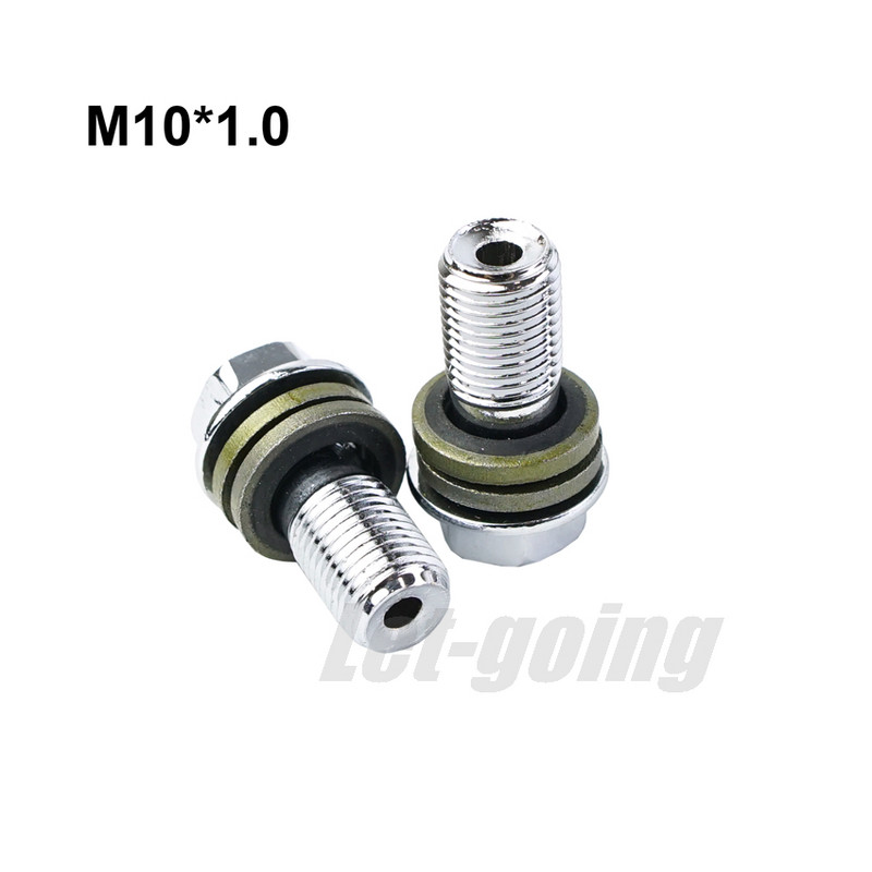 Motociklo stabdžių žarnos varžtai, vinys M10 Banjo varžtas, skirtas suporto stabdžių pagrindiniam cilindrui hidraulinei sankabai Yamaha spalva sidabrinė