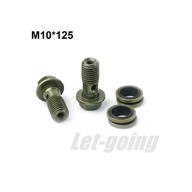 Motociklo stabdžių žarnos varžtai, vinys M10 Banjo varžtas, skirtas suporto stabdžių pagrindiniam cilindrui hidraulinei sankabai Yamaha spalva sidabrinė