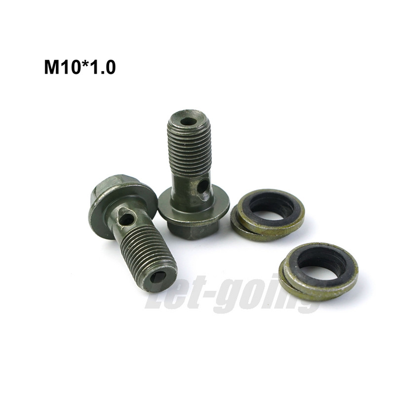 Motociklo stabdžių žarnos varžtai, vinys M10 Banjo varžtas, skirtas suporto stabdžių pagrindiniam cilindrui hidraulinei sankabai Yamaha spalva sidabrinė