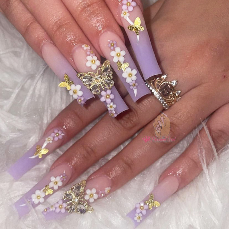 10 tk 3D sulamist küünevõlusid kalliskivid, hõbedane liblikas disain luksuslikud metallist teemandid, kivid, sädelevad küünekaunistused