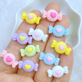 20vnt 3D Charms Kawaii Cute Mini Love Candy Nail Art Papuošalai Manikiūras Nagų dovanų dėžutės dekoravimo priedai