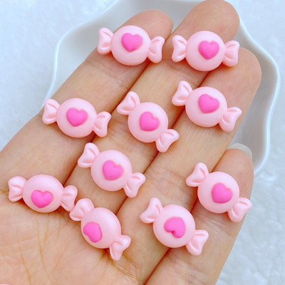 20vnt 3D Charms Kawaii Cute Mini Love Candy Nail Art Papuošalai Manikiūras Nagų dovanų dėžutės dekoravimo priedai