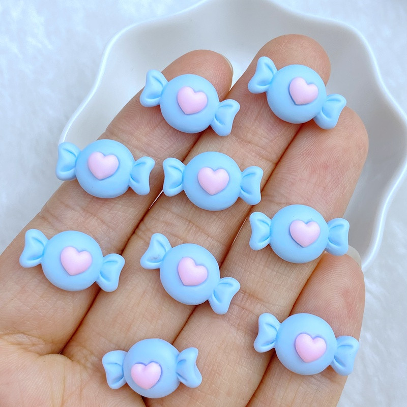 20vnt 3D Charms Kawaii Cute Mini Love Candy Nail Art Papuošalai Manikiūras Nagų dovanų dėžutės dekoravimo priedai