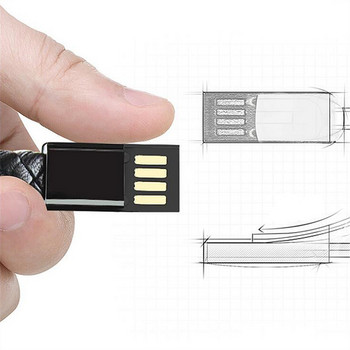 Δερμάτινο βραχιόλι USB Cable δεδομένων Πλεκτά βραχιόλια Βραχιόλια για iPhone X XR XS Max 6s USB C Καλώδιο φόρτισης για Xiaomi Samsung