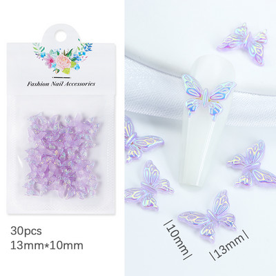 50 vnt. / Krepšelis Skaidrus 3D Love Nail Art Charm Želė dervos plokščiaapačiai blizgantys cirkonio akmenys, skirti pasidaryk pats Valentino dienos manikiūro dekoravimo dalims