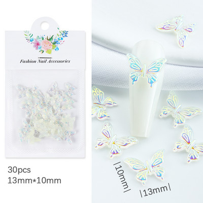 50 vnt. / Krepšelis Skaidrus 3D Love Nail Art Charm Želė dervos plokščiaapačiai blizgantys cirkonio akmenys, skirti pasidaryk pats Valentino dienos manikiūro dekoravimo dalims