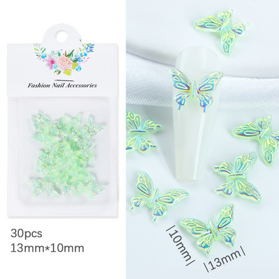 50 vnt. / Krepšelis Skaidrus 3D Love Nail Art Charm Želė dervos plokščiaapačiai blizgantys cirkonio akmenys, skirti pasidaryk pats Valentino dienos manikiūro dekoravimo dalims