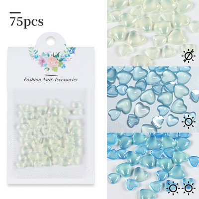 50 vnt. / Krepšelis Skaidrus 3D Love Nail Art Charm Želė dervos plokščiaapačiai blizgantys cirkonio akmenys, skirti pasidaryk pats Valentino dienos manikiūro dekoravimo dalims