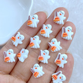 30 tk 3D vaigust küüned armsad Halloweeni valge kummitus küüneosad aksessuaarid Kawaii DIY küünekunsti kaunistus