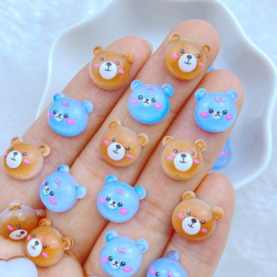 50gab. Jauns Cute Mini Cartoon Bear Nail Rhinestones Dārgakmeņi Glitter Nail Art Rotaslietas Manikīrs Nagu dekorēšanas aksesuārs