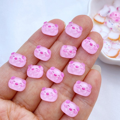 50 de bucăți 3D drăguț mini pisică de desene animate, iepure, serie tigru nail art rășină nail art bijuterii în formă de floare consumabile pentru arta unghiilor