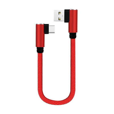 25 cm USB iki C tipo trumpas įkrovimo kabelis alkūnė 90 laipsnių 2A laidas Greitas USB USB C mikro įkrovimas S4O7
