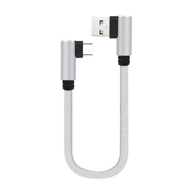 25 cm USB iki C tipo trumpas įkrovimo kabelis alkūnė 90 laipsnių 2A laidas Greitas USB USB C mikro įkrovimas S4O7