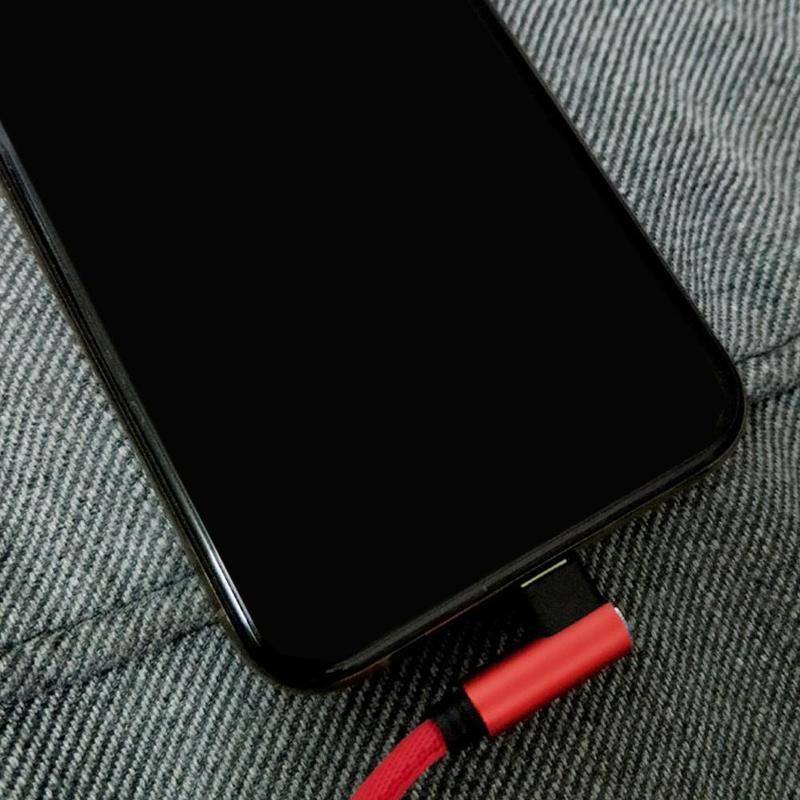25 cm USB iki C tipo trumpas įkrovimo kabelis alkūnė 90 laipsnių 2A laidas Greitas USB USB C mikro įkrovimas S4O7