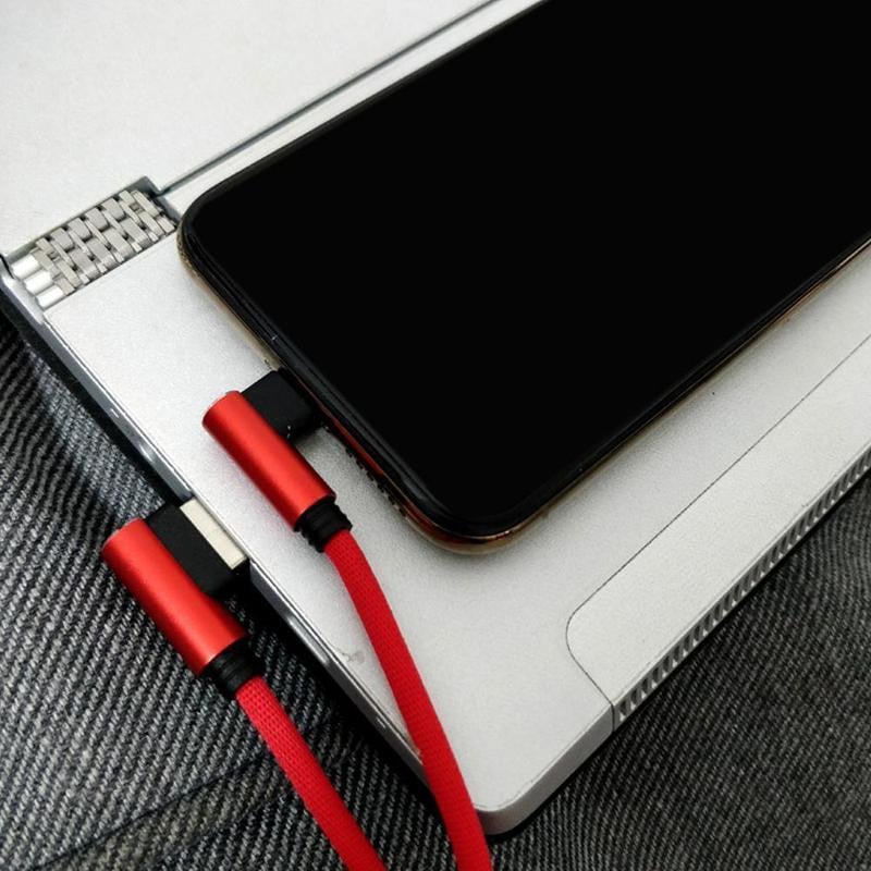 25 cm USB iki C tipo trumpas įkrovimo kabelis alkūnė 90 laipsnių 2A laidas Greitas USB USB C mikro įkrovimas S4O7