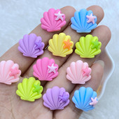 10 3D-säravat ja armsat multifilmi Little Starfish Shell Nail Art Resin küünekunsti kaunistused Lillekujulised küünekunsti tarvikud