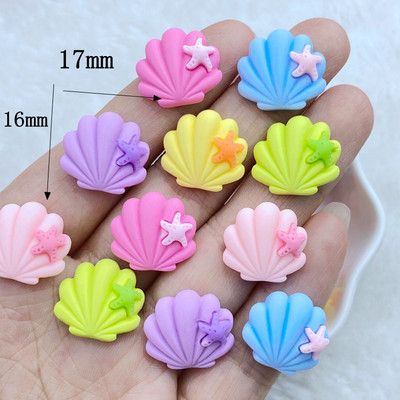 10 3D-säravat ja armsat multifilmi Little Starfish Shell Nail Art Resin küünekunsti kaunistused Lillekujulised küünekunsti tarvikud