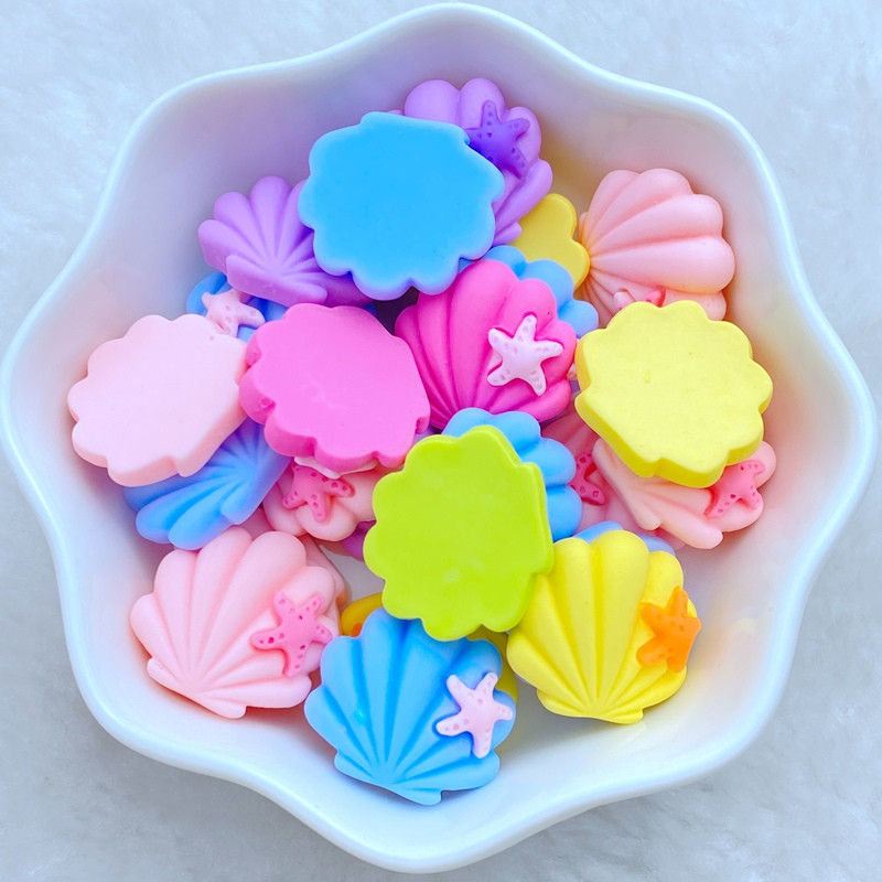 10 3D-säravat ja armsat multifilmi Little Starfish Shell Nail Art Resin küünekunsti kaunistused Lillekujulised küünekunsti tarvikud