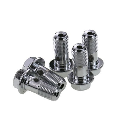 10 gabali Motocikla bremžu suports Banjo Skrūves Skrūves Naglas M10x1,25mm/1mm Bremžu šļūtenes galvenajam cilindram Honda Yamaha