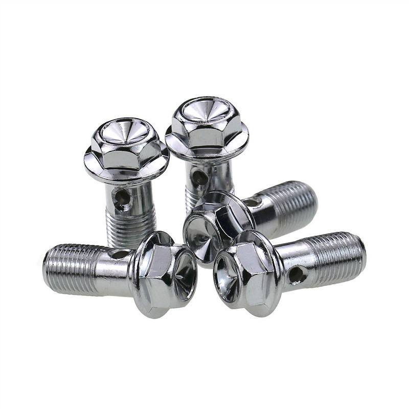 10 vienetų motociklo stabdžių apkaba Banjo varžtai Sraigtai Vinys M10x1,25mm/1mm Pagrindiniam stabdžių žarnos cilindrui Honda Yamaha