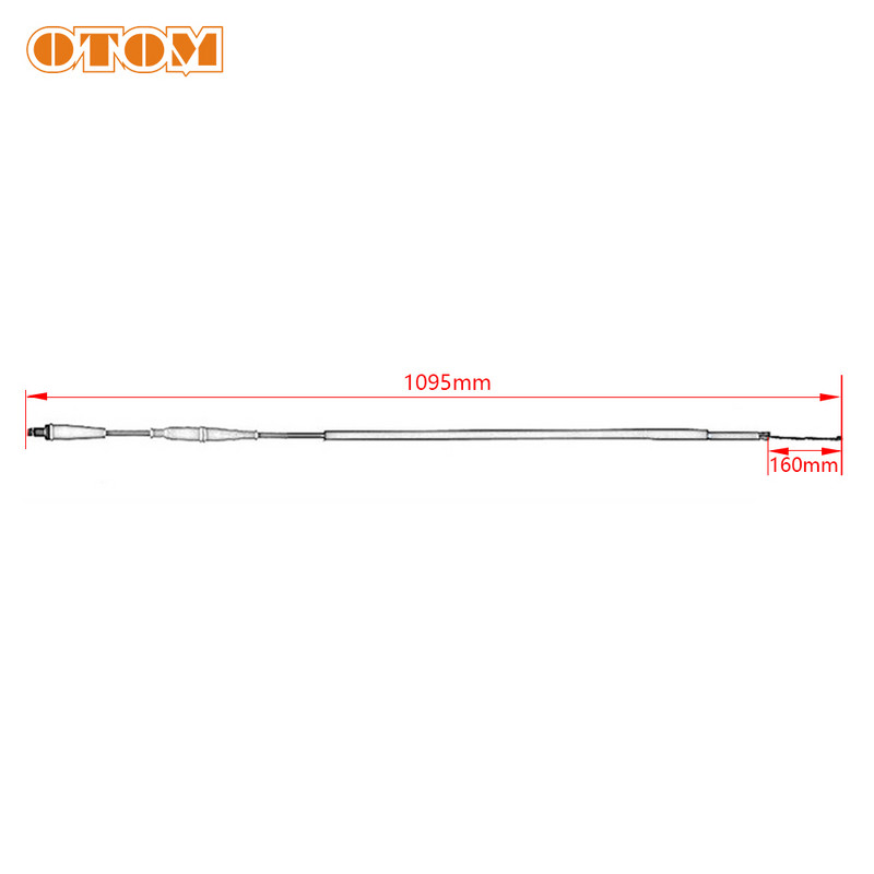 OTOM motociklo droselio trosas 316 nerūdijančio plieno šerdis, mažai amortizuojantis tiesia galvutė alyvos linijos viela, skirta CB NC CG variklio motokrosui