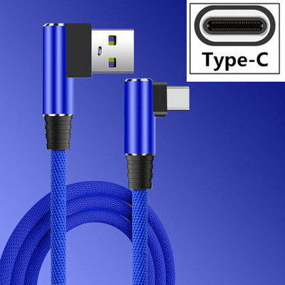 1m 2m 3m 90 angle USB C Type C Cable Charger Wire For Samsung Huawei Xiaomi USB-C USBC Type-C Long Fast Charge Data Cord