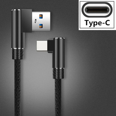 1m 2m 3m 90 nurga USB C-tüüpi C-kaabli laadija juhe Samsung Huawei Xiaomi USB-C USBC-tüüpi C-pikk kiirlaadimise andmejuhe