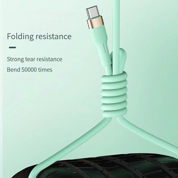 5A течен силиконов USB тип c кабел Кабел за бързо зареждане Кабел за данни Кабел за зарядно устройство c Тип C кабел за Huawei Xiaomi Samsung usb c кабел