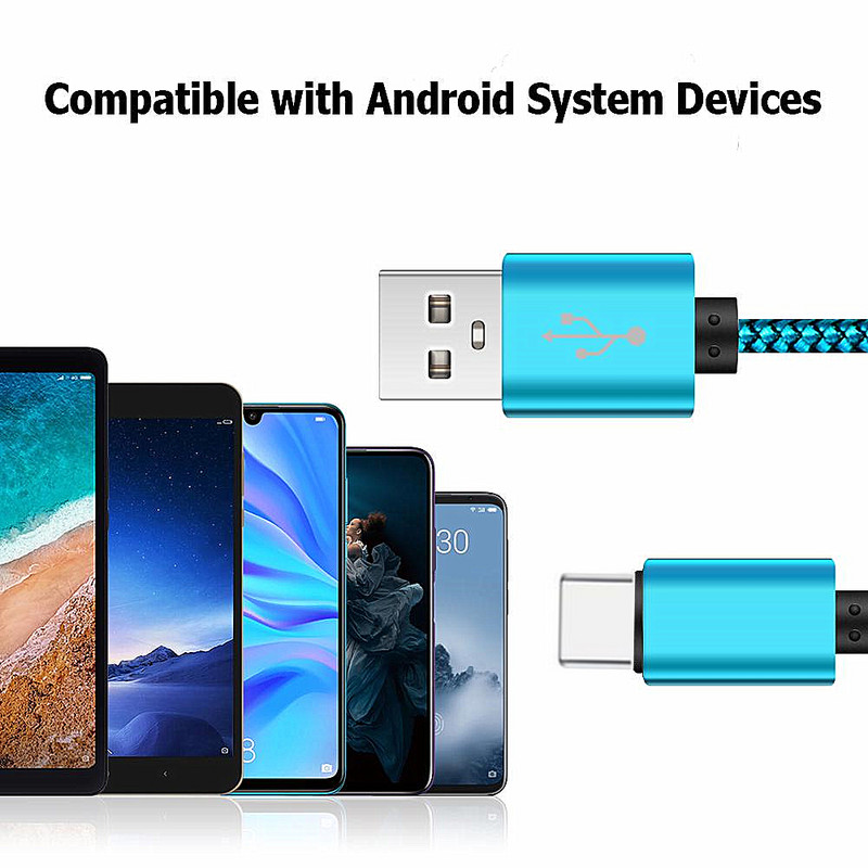 USB brzi punjač, strujni adapter, kabel za punjenje za Samsung galaxy A50 S10 S9 Bluboo S8 Pixel 3 3a XL Honor 10 Kabel za mobilni telefon