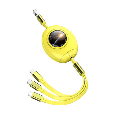 3in1 USB laidas, skirtas iPhone 14 13 12 Pro Max Micro USB Type C kabelis 3 in 1 5A ištraukiamas USB C įkrovimo laidas, skirtas Samsung S20 S9