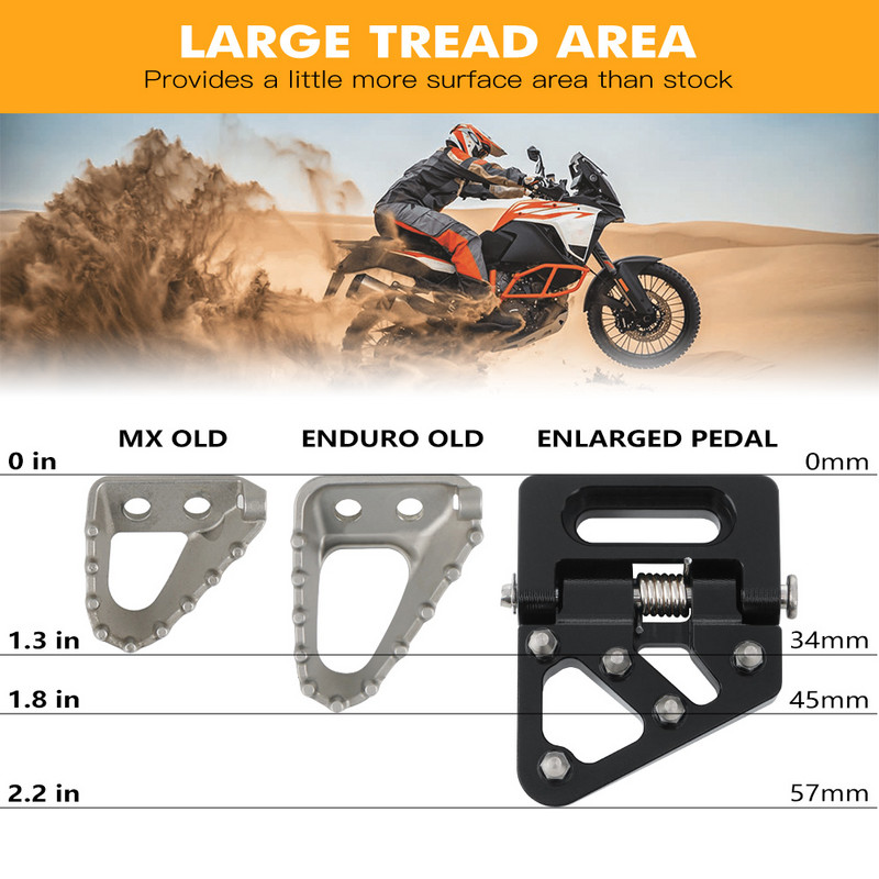 Stražnja preklopna papučica kočnice Step Tip ploča za KTM 690 Enduro SMC R 390 790 890 950 990 1050 1090 1190 1290 Super Adventure RST