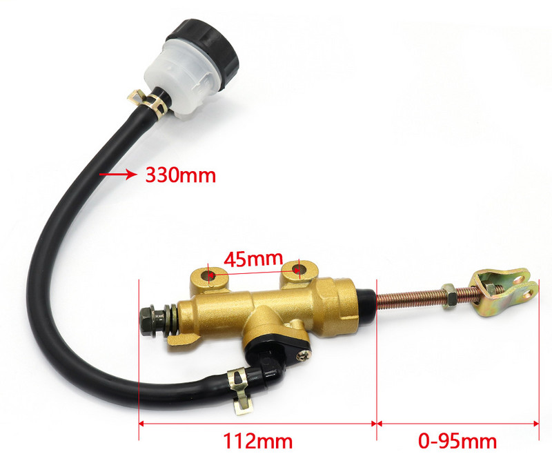 Naujas motociklo galinio hidraulinio stabdžio pagrindinio cilindro siurblys, skirtas 50cc 70cc 110cc 125cc 150cc 250cc Thumpstar ATV Pit Pro Dirt Bike