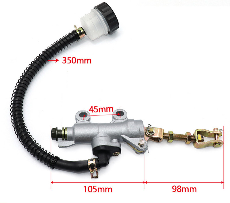 Naujas motociklo galinio hidraulinio stabdžio pagrindinio cilindro siurblys, skirtas 50cc 70cc 110cc 125cc 150cc 250cc Thumpstar ATV Pit Pro Dirt Bike