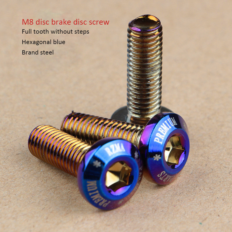 M8 disk vijak s okruglom glavom za električni automobil električni motocikl kočni disk puni zub gori titan plavi unutarnji šesterokut